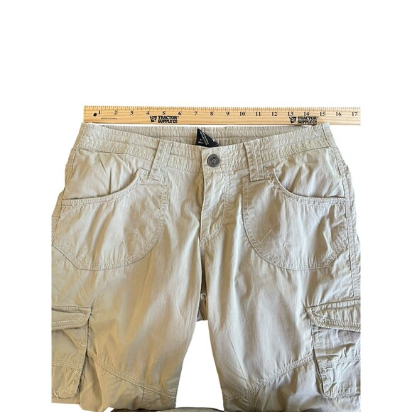 Kuhl Kontra Shorts Womens Khaki Size 6 Capri‎ Cargo Stretch Hiking Roll Up Hem - Picture 9 of 14